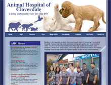 Tablet Screenshot of animalhospitalofcloverdale.com